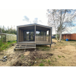 Готовый модульный дом с террасой DIP 40 м2