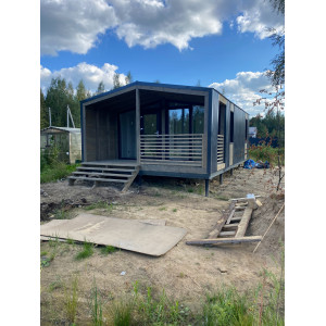 Готовый модульный дом с террасой DIP 40 м2