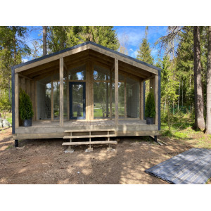 Готовый модульный дом с террасой DIP 48 м2