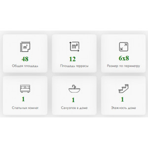 Готовый модульный дом с террасой DIP 48 м2