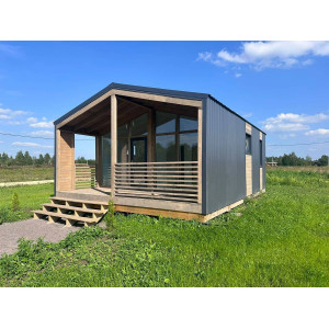 Готовый модульный дом с террасой DIP 48 м2