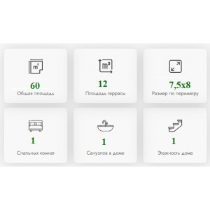 Готовый модульный дом с террасой DIP 60 м2