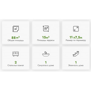 Готовый модульный дом с террасой DIP 88 м2