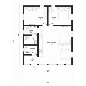 Готовый модульный дом с террасой DIP 99 м2