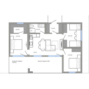 Модульный дом DV 74-1