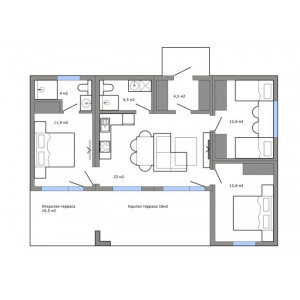 Модульный дом DV 74-2